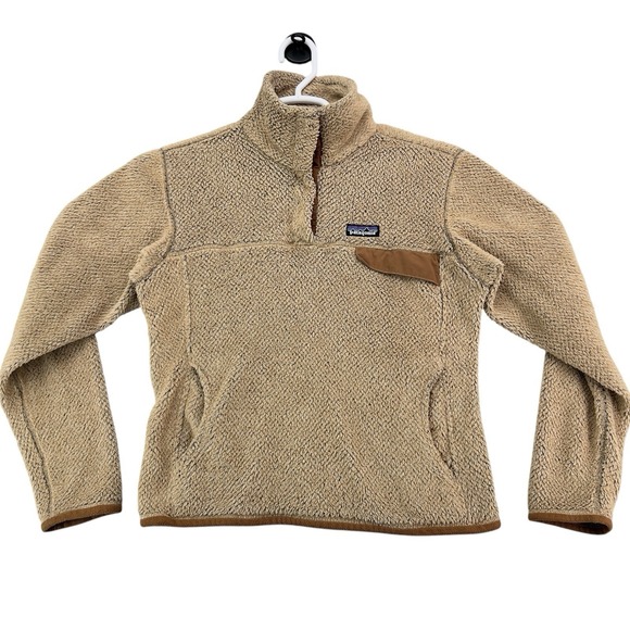 Patagonia Jackets & Blazers - Patagonia Los Gatos Fleece Pullover Women's Medium Beige Brown Snap-T Jacket